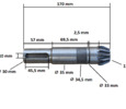 Output shaft for SZV-011