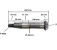 Output shaft for SZV-002 (12 ribs)