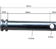 Lower link pin (22mm Type 3)