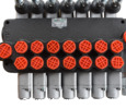 Hydraulic control valve 7 handles + floating position