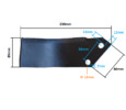 Tiller blade for IGN series rotary tillers