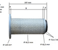 Air filter Iseki Tu series below 18 HP