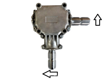 Gearbox (15HP, ratio 1:1, 6 splines / 6 splines)
