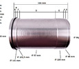 Cylinder liner Yanmar YM series - Type 3. (Finished)
