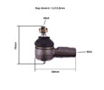 Tie rod end Kubota L2000 Right